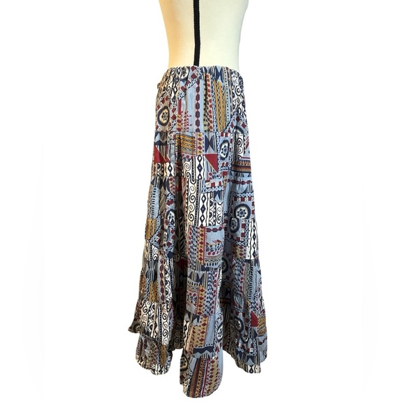 Colorful Geometric Maxi Skirt - Picture 3 of 4